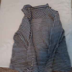 Black and cream women's shirt.